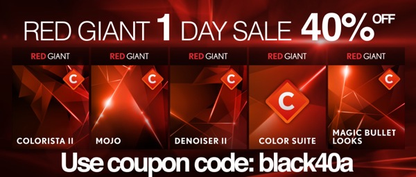 Red Giant Black Friday Sale Slider