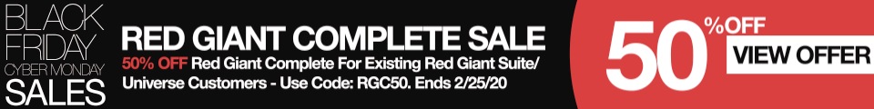 Red Giant Black Friday Sale 2019
