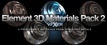 free element 3d materials vfxer pro metals sample pack