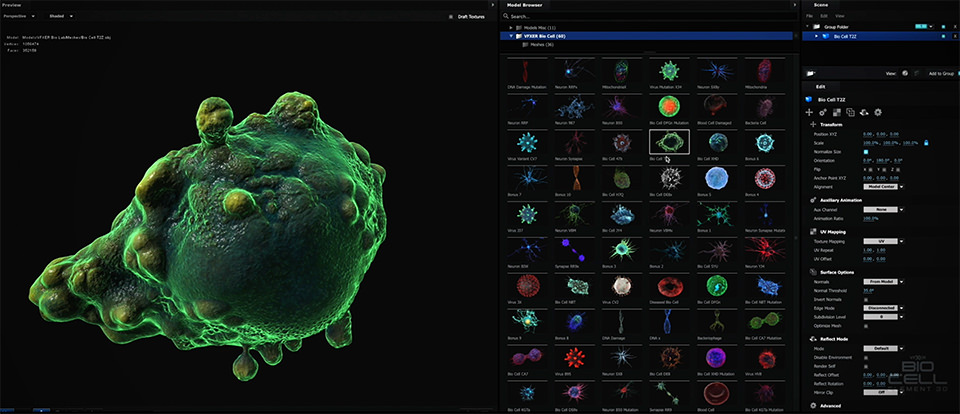 vfxer bio cell element 3d drag and drop