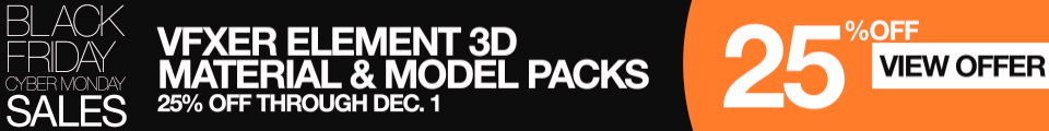 vfxer element 3d material packs black friday sale 2021